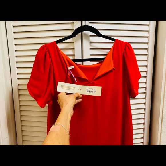 Bright orange summer dress - Picture 5 of 7
